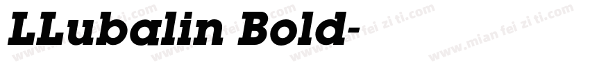 LLubalin Bold字体转换